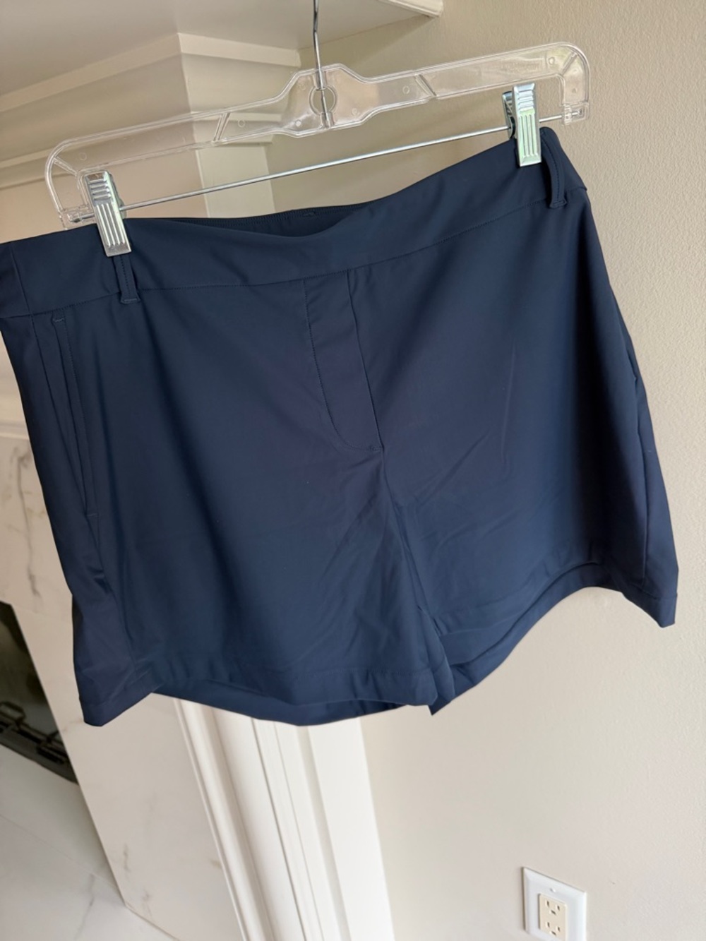 SPANX Navy High-Waist Athletic Shorts